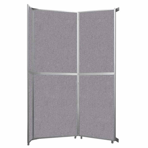 Operable Wall™ Folding Room Divider 7'11" x 12'3" Cloud Gray Fabric - Black Trim