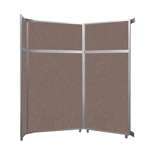 Operable Wall™ Folding Room Divider 7'11" x 8'5-1/4" Latte Fabric - Black Trim