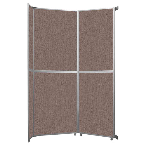 Operable Wall™ Folding Room Divider 7'11" x 12'3" Latte Fabric - Black Trim