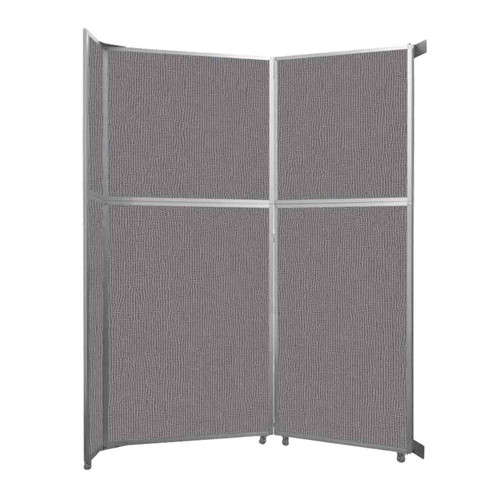 Operable Wallª Folding Room Divider 7'11" x 10'3/4" Slate Fabric - Black Trim