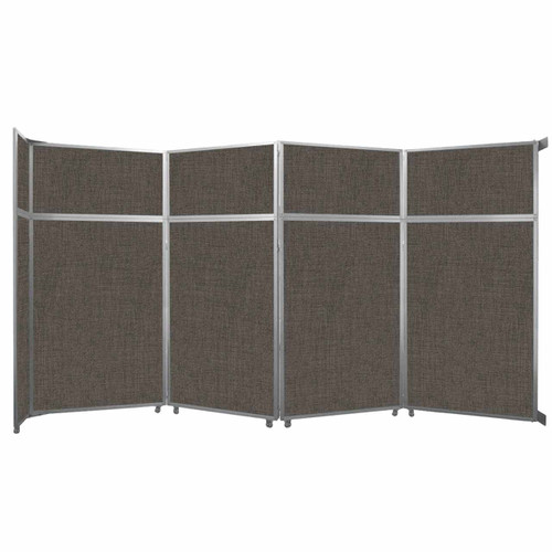 Operable Wallª Folding Room Divider 15'7" x 8'5-1/4" Mocha Fabric - Black Trim