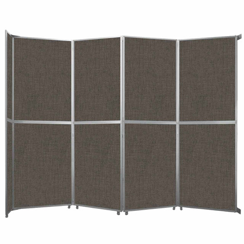 Operable Wall™ Folding Room Divider 15'7" x 12'3" Mocha Fabric - Black Trim