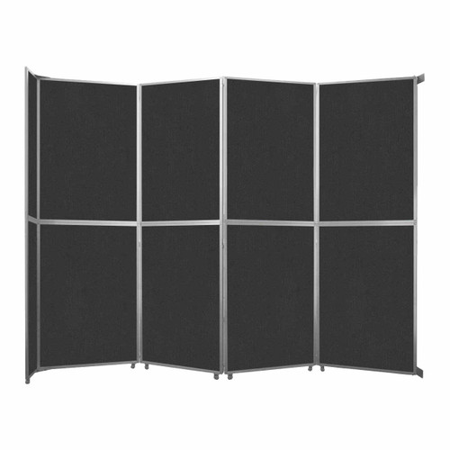 Operable Wall™ Folding Room Divider 15'7" x 12'3" Black Fabric - Black Trim
