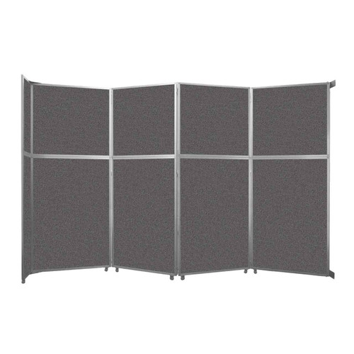 Operable Wall™ Folding Room Divider 15'7" x 10'3/4" Charcoal Gray Fabric - Black Trim