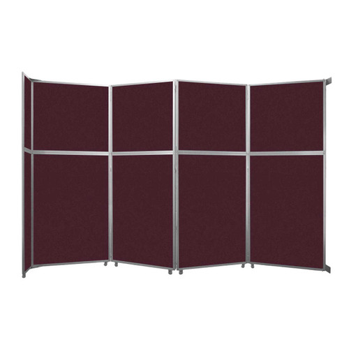 Operable Wallª Folding Room Divider 15'7" x 10'3/4" Cranberry Fabric - Black Trim