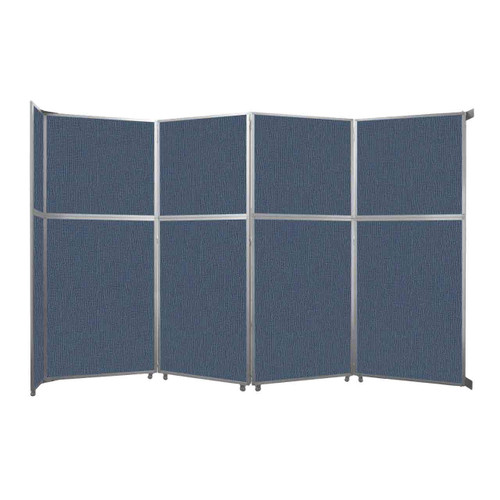 Operable Wall™ Folding Room Divider 15'7" x 10'3/4" Ocean Fabric - Black Trim