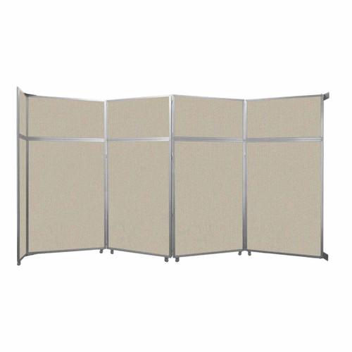 Operable Wallª Folding Room Divider 15'7" x 8'5-1/4" Sand Fabric - Black Trim