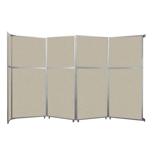 Operable Wall™ Folding Room Divider 15'7" x 10'3/4" Sand Fabric - Black Trim