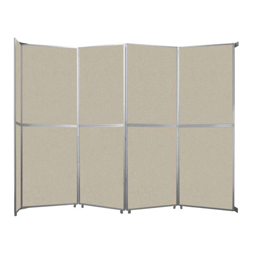 Operable Wall™ Folding Room Divider 15'7" x 12'3" Sand Fabric - Black Trim