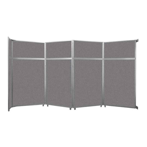 Operable Wallª Folding Room Divider 15'7" x 8'5-1/4" Slate Fabric - Black Trim