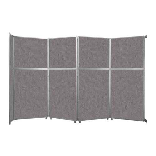 Operable Wall™ Folding Room Divider 15'7" x 10'3/4" Slate Fabric - Black Trim