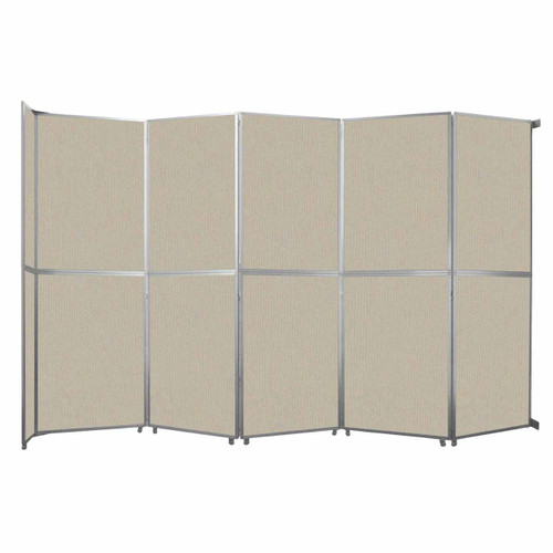 Operable Wallª Folding Room Divider 19'6" x 12'3" Sand Fabric - Black Trim