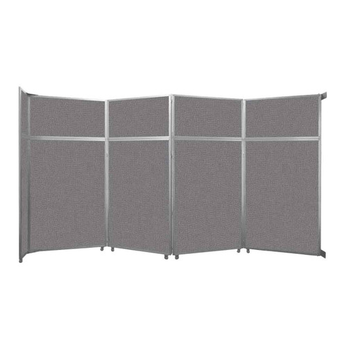 Operable Wall™ Folding Room Divider 15'7" x 8'5-1/4" Slate Fabric - White Trim