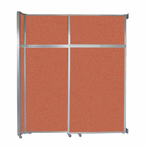 Operable Wall™ Sliding Room Divider 6'10" x 8'5-1/4" Papaya Fabric - Black Trim