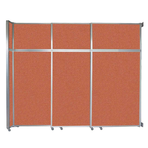 Operable Wall™ Sliding Room Divider 9'9" x 8'5-1/4" Papaya Fabric - Black Trim