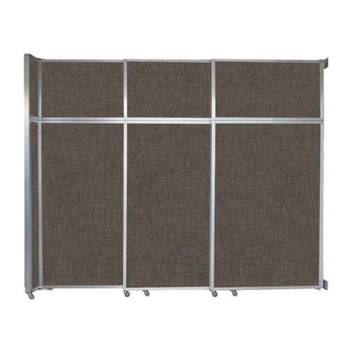 Operable Wall™ Sliding Room Divider 9'9" x 8'5-1/4" Mocha Fabric - Black Trim