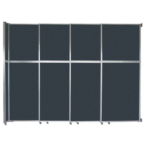 Operable Wall™ Sliding Room Divider 12'8" x 10'3/4" Blue Spruce Fabric - Black Trim