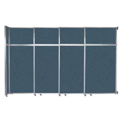 Operable Wall™ Sliding Room Divider 12'8" x 8'5-1/4" Caribbean Fabric - Black Trim