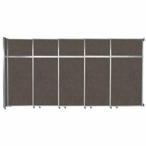 Operable Wall™ Sliding Room Divider 15'7" x 8'5-1/4" Mocha Fabric - Black Trim