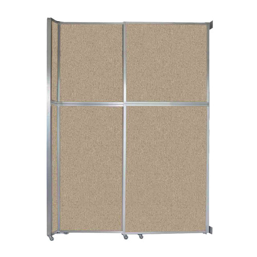 Operable Wall™ Sliding Room Divider 6'10" x 10'3/4" Rye Fabric - Black Trim