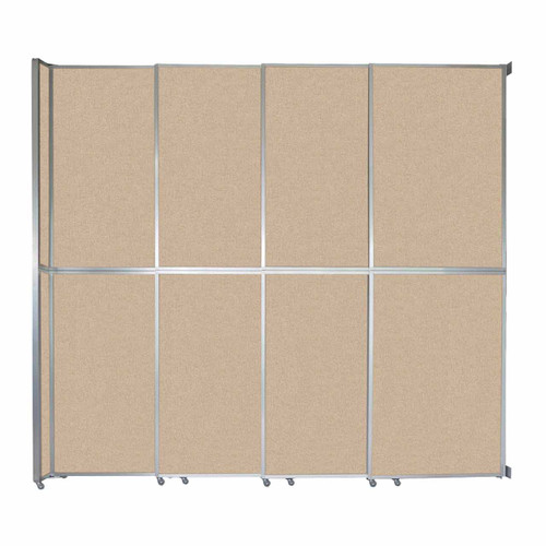 Operable Wall™ Sliding Room Divider 12'8" x 12'3" Beige Fabric - Black Trim