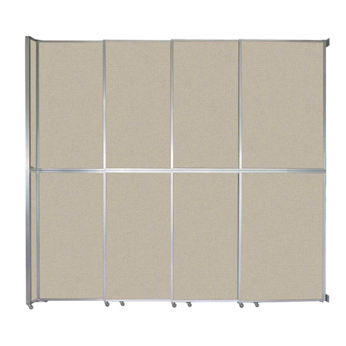 Operable Wall™ Sliding Room Divider 12'8" x 12'3" Sand Fabric - Black Trim