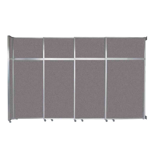 Operable Wallª Sliding Room Divider 12'8" x 8'5-1/4" Slate Fabric - Black Trim