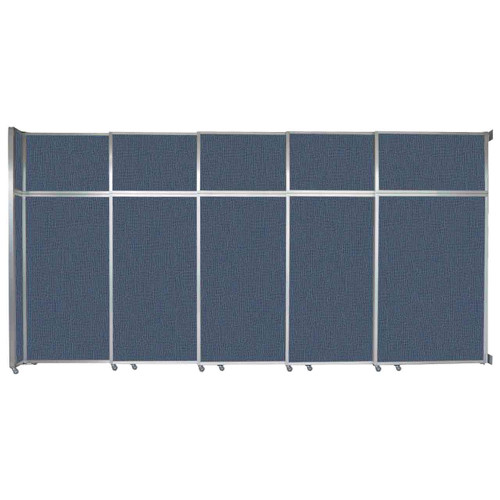 Operable Wall™ Sliding Room Divider 15'7" x 8'5-1/4" Ocean Fabric - Black Trim