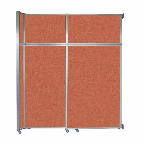 Operable Wall™ Sliding Room Divider 6'10" x 8'5-1/4" Papaya Fabric - White Trim