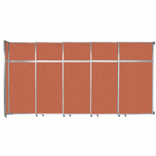 Operable Wall™ Sliding Room Divider 15'7" x 8'5-1/4" Papaya Fabric - White Trim