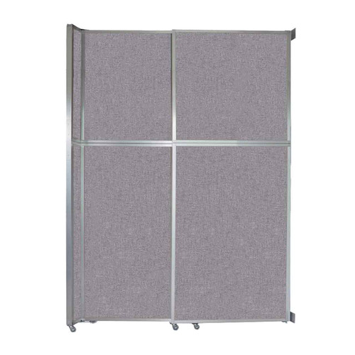 Operable Wall™ Sliding Room Divider 6'10" x 10'3/4" Cloud Gray Fabric - White Trim