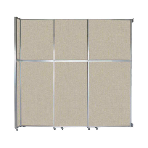 Operable Wall™ Sliding Room Divider 9'9" x 10'3/4" Sand Fabric - White Trim