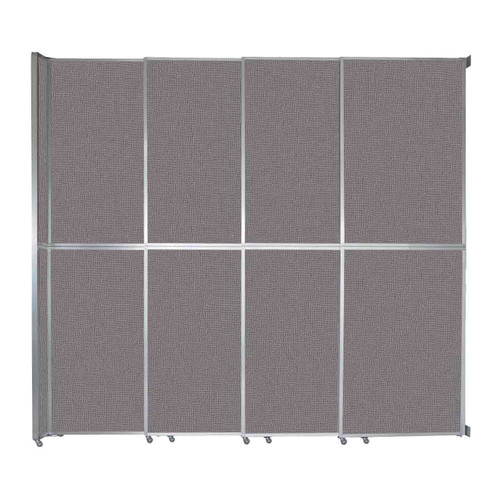 Operable Wall™ Sliding Room Divider 12'8" x 12'3" Slate Fabric - White Trim