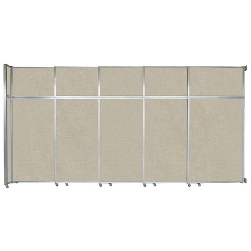 Operable Wall™ Sliding Room Divider 15'7" x 8'5-1/4" Sand Fabric - White Trim