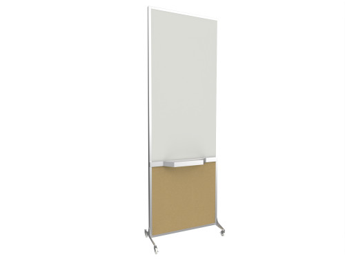 ShieldWriteª Bullet-Resistant Mobile Whiteboard 24" x 6' Beige Fabric Level IIIA