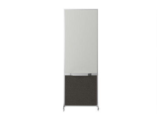 ShieldWriteª Bullet-Resistant Mobile Whiteboard 24" x 6'4" Mocha Fabric Level III