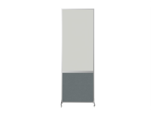 DivideWriteª Portable Whiteboard Partition 2' x 6' Sea Green Fabric - Silver Trim