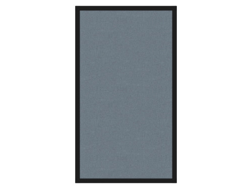 Portable and Acoustic Partition Hush Panel Configurable Cubicle Partition 2' x 4' Powder Blue Fabric Black Trim