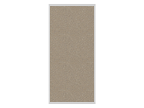 Portable and Acoustic Partition Hush Panelª Configurable Cubicle Partition 3' x 6' Rye Fabric White Trim
