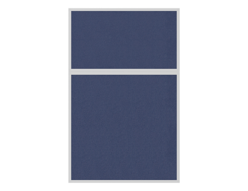 Portable and Acoustic Partition Hush Panelª Configurable Cubicle Partition 4' x 6' Cerulean Fabric White Trim