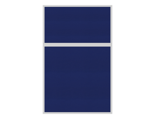 Portable and Acoustic Partition Hush Panelª Configurable Cubicle Partition 4' x 6' Royal Blue Fabric White Trim