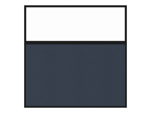Portable and Acoustic Partition Hush Panelª Configurable Cubicle Partition 6' x 6' W/ Window Ocean Fabric Clear Window Black Trim