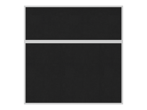 Portable and Acoustic Partition Hush Panelª Configurable Cubicle Partition 6' x 6' Black Fabric White Trim