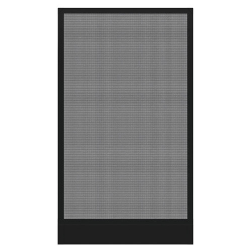 Configurable Acoustic Cubicle Partition Electric Hush Panel 2' x 4' Ash Gray Fabric Black Trim