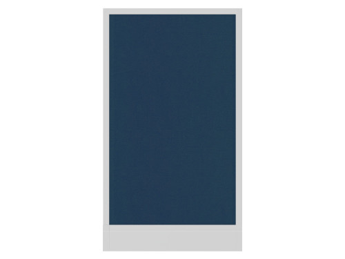 Configurable Acoustic Cubicle Partition Electric Hush Panel‚Äö√ë¬¢ 2' x 4' Navy Blue Fabric White Trim