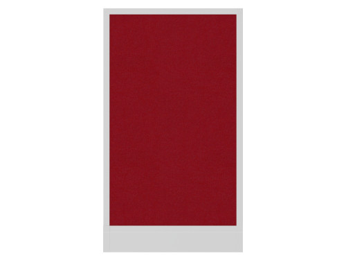 Configurable Acoustic Cubicle Partition Electric Hush Panel‚Äö√ë¬¢ 2' x 4' Red Fabric White Trim