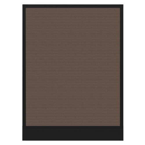 Configurable Acoustic Cubicle Partition Electric Hush Panel‚ 3' x 4' Mocha Fabric Black Trim