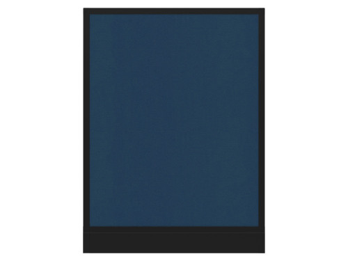 Configurable Acoustic Cubicle Partition Electric Hush Panel‚Äö√ë¬¢ 3' x 4' Navy Blue Fabric Black Trim