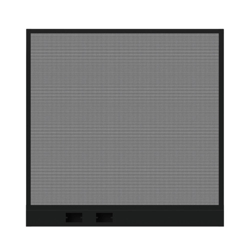 Configurable Acoustic Cubicle Partition Electric Hush Panel‚ 4' x 4' Charcoal Gray Fabric Black Trim
