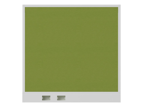 Configurable Acoustic Cubicle Partition Electric Hush Panel‚Äö√ë¬¢ 4' x 4' Lime Green Fabric White Trim